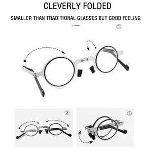 Wholesale Reading Glasses Men Women Folding Metal <b>Frame</b> Presbyopic <b>Eyeglasses</b> With Box Anti Blue Light Readers Eyewear +1.0 - 4. - Product Image 4
