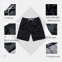 Shorts de plage en polyester personnalisés pour hommes, short de surf, maillot de bain, deux œillets avec poche arrière, shorts de bain, caleçons de bain