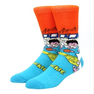 Calcetines divertidos de dibujos animados de superhéroes para hombre al por mayor, calcetines de algodón de alta calidad con logotipo personalizado, calcetines de diseño loco a la moda de cómics - Product Image 3