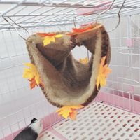 Hamac pour Rats lit chaud en peluche Double épaisseur pour Hamster maison nid sac de couchage suspendus arbres lits cochon d'inde Hamster Cage