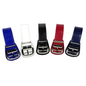 Adjustable Custom Logo Adult Shiny Patent Quality PU Leather Athletic Youth Baseball Belt