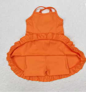 Robe de sport et de yoga pour filles, 12 couleurs unies, style boutique, longueur genou, pour bébés et jeunes filles - Product Image 6