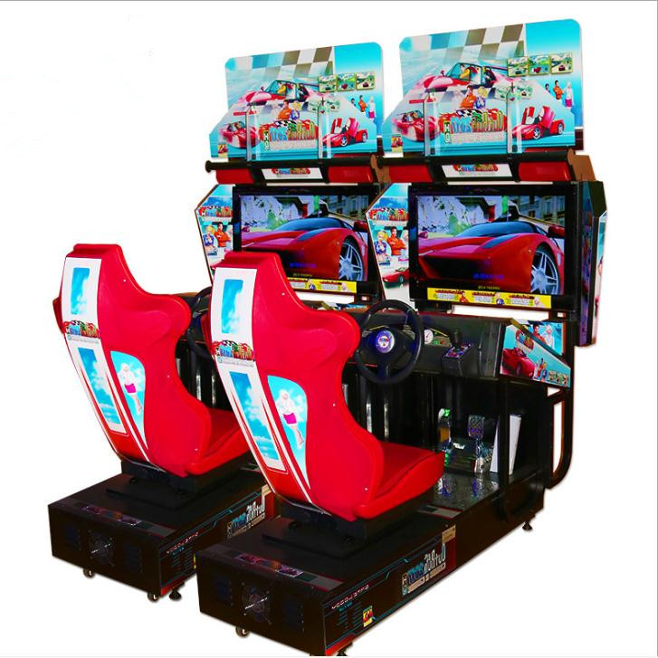 Outrun-simulador de carreras Arcade, máquina de videojuegos para una zona de juego, con 32 LCD HD, funciona con monedas