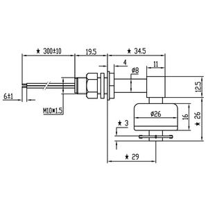 Pp Vloeibaar Waterniveau <span class=keywords><strong>Sensor</strong></span> Horizontale Vlotter Omlaag Lage Druk <span class=keywords><strong>Float</strong></span> Schakelaar Tank Pool Zwarte Fabrikant Plastic Ningbo - Product Image 5