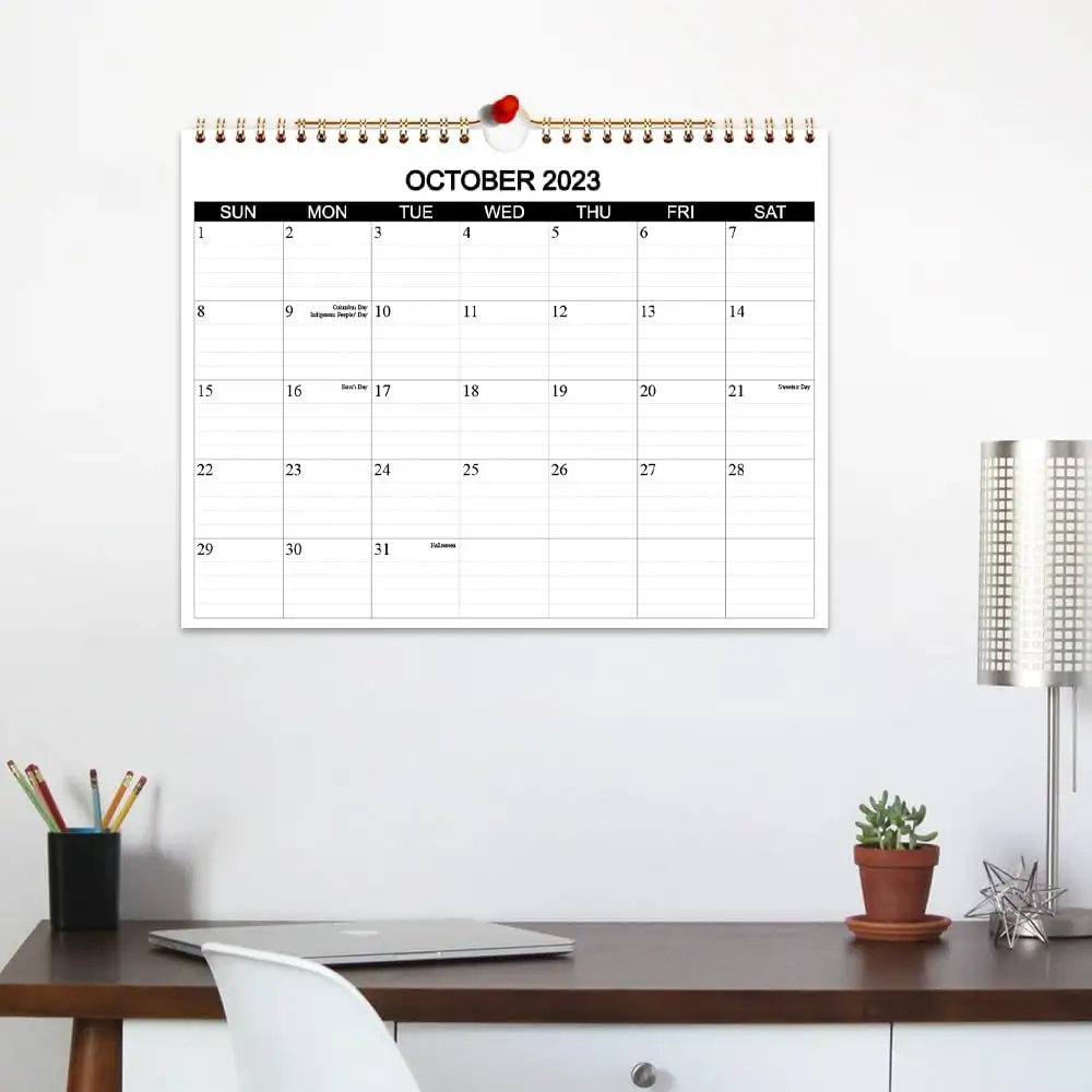 2023-2024カレンダー-壁掛けカレンダーは2023年10月から2024年12月まで実行され、計画用の厚紙を使用した15か月のカレンダー