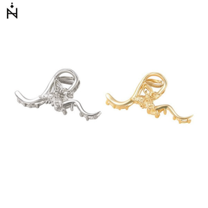 Pinza de Pelo con Diseño de Mariposa y Ondas, 12 cm, Accesorio para el Cabello para Mujer - Product Image 3