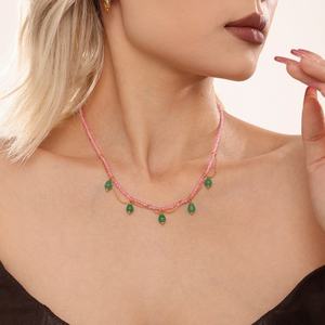 Collar de Cadena con Cuentas de Cristal de Lapislázuli Natural, Diseño Personalizado al por Mayor, Estilo Moderno, Joyería Fina de Moda para Mujer - Product Image 1