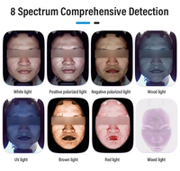 Miroir numérique intelligent 3D haute résolution A6 AI, analyseur de peau à 8 spectres d'imagerie