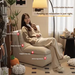 Meubles de salon pour maison moderne Petit sac en velours côtelé Chaise pour balcon <span class=keywords><strong>Canapé</strong></span> simple et paresseux - Product Image 3