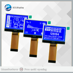 Niedriger Preis 12864-254 STN Blau Negativ COG FPC Punkt matrix LCD-Bildschirm anzeige modul 3V ST7565R Monochrom modul - Product Image 2