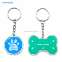 Etiqueta NFC para Collar de Perro o Gato, Personalizada con Logotipo y Código QR, Anti-Pérdida, de PVC Epoxi
