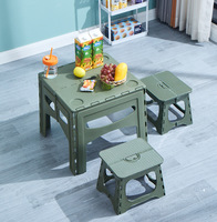 Mesa Plegable de Plástico Grande para Escritorio, Portátil, para Acampar, Jardín, Exterior