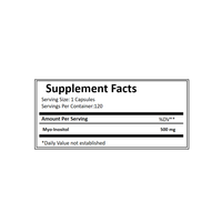 Capsules d'inositol pour le soutien de l'anxiété et du TDAH |   Sérum pour la Calme Mentale et la Santé Cérébrale, Marque Privée, Myo & D-Chiro Inositol Sans Sucre