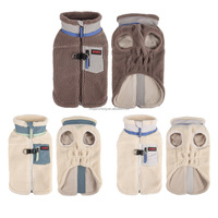 Hochwertige Großhandels-Luxus Winddichte Winter Warme Sport-Hunde- & Katzenkleidung Polyester-Mantel Jacke mit Rückenreißverschluss-Design