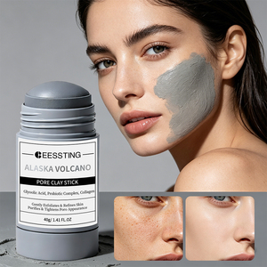 Mascarilla Facial de Arcilla para el Control de Grasa y Reducción de Poros, Cuidado de la Piel Orgánico y Natural con Logotipo Personalizado, Limpieza Profunda Facial, Barra de Arcilla Vocanlo para Poros - Product Image 1