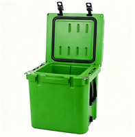 LIHENG Glacière isotherme portable 33L en PE à coque rigide rotomoulée avec roues et absorption des chocs pour la conservation des aliments et de la glace sèche