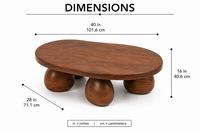 Table basse en bois de style nordique moderne et luxueux, design unique de haute qualité, table centrale pour salon, mobilier contemporain pour la maison