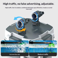 Système de filtration pour aquarium et terrarium - Seau filtrant trois-en-un avec circulation de purification de l'eau et conception externe ultra-silencieuse
