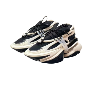 2026 new style men's and women's sports shoes with thick soles, mixed colors, <b>lace</b>-up design, and raised heels, popular in stree - Product Image 1