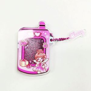 Custom Popular Liquid <b>Flash</b> Clear Charm Anime Shaker Keychain Custom Quicksand Acrylic Keychain - Product Image 3