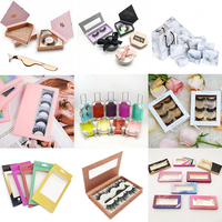 Boîtes d'emballage pour cils, étuis à cils personnalisés, vente en gros de boîtes pour cils en grappe, boîtes d'emballage DIY pour cils