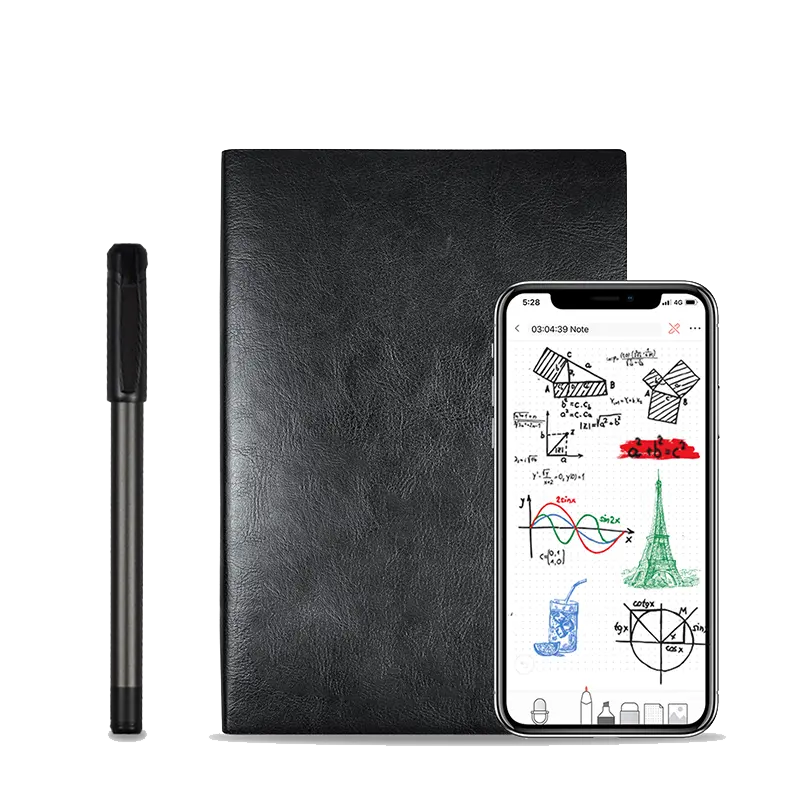 2024 Canetas Stylus Escrita Eletrônica Inteligente com Placa de Escrita Pad A5 Notebook Paper Smart Writing Pen Digital Writing Set