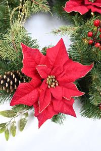 Hot Sales Customized Pinecone Red Berry Green Christmas Wreath for for Front Door Wall - Product Image 5