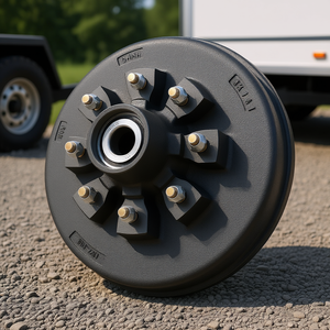 Ensemble de moyeu de frein électrique à tambour 12 pouces, 8 trous, cercle de boulons de 4 pouces pour remorques et VR, capacité de 7000 lb - Product Image 2