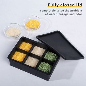 Silicone 6 Compartment <b>Ice</b> Cube Tray OEM ODM Freezer <b>Ice</b> Cube Moulds with Silicone Lid Whiskey <b>Ice</b> <b>Maker</b> - Product Image 4