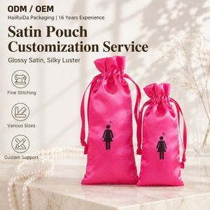 Bolsa de Satén con Cordón para Joyería, Regalo, Logotipo Personalizado, Venta al Por Mayor - Product Image 3