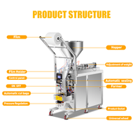 Petite machine d'emballage automatique de sachets pour beurre de cacahuète, ketchup, miel, confiture, pâte de tomate et sauces