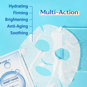 Masque facial en feuille d'acide hyaluronique et de collagène - Hydratant et raffermissant, éclaircissant et anti-âge pour tous types de peau - Product Image 3