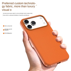 เคสแม่เหล็กผ้า Tech Fabric PU แบบเรียบ สำหรับ 17 Pro Max พร้อมปุ่ม AI ใช้ได้กับ 16/15 ป้องกันการตกกระแทก - Product Image 4