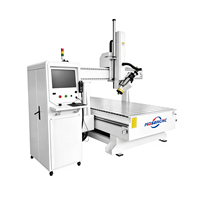 Machine de fraisage CNC Jinan Mosencnc 1325 9KW 4 axes ATC avec changeur d'outils linéaire 8-12 outils, tête pivotante de broche 90° et contrôleur LNC