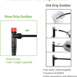 Kit d'irrigation goutte-à-goutte à connexion rapide, 8 trous, goutteurs au sol réglables rouges pour usage en jardin - Product Image 4