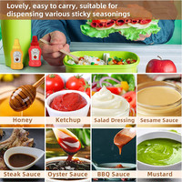 Bouteille de Ketchup Portable de Voyage 25ml, Mini Contenant pour Mayonnaise Tomate, Distributeur de Moutarde, Petite Bouteille à Presser pour Sauce Piquante avec Bouchon