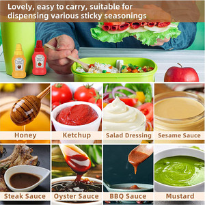 25ml du lịch xách tay mini Ketchup chai cà chua Mayonnaise container mù tạt quả nước sốt nhỏ bóp chai với nắp vòi - Product Image 6