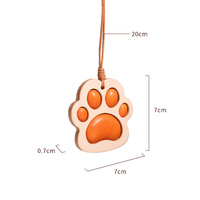 Sac de rangement pour poils d'animaux en cuir végétal patte mémorial porte-clés pour chat chien souvenir porte-clés pour sacs à dos pendentif cadeau
