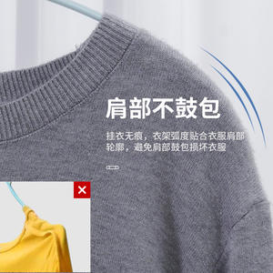 Perchas de Plástico Redondas Antideslizantes para Ropa, Perchas Gruesas para Secar Ropa de Adultos, Perchas para Abrigos YH2022, Directo de Fábrica - Product Image 2