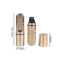 Stick vide personnalisé doré pour teinture capillaire avec brosse peigne, contenant en plastique, OEM ODM pour emballage plastique rechargeable de teinture capillaire