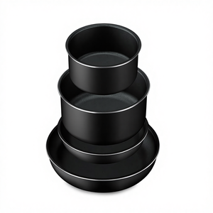 Poêle à frire <span class=keywords><strong>en</strong></span> aluminium émaillé compatible avec les cuisinières IH <span class=keywords><strong>Iris</strong></span> Ohyama, revêtement diamant, couvercle <span class=keywords><strong>en</strong></span> verre noir brillant, poignée <span class=keywords><strong>en</strong></span> bois, cuisson, bouillie - Product Image 1