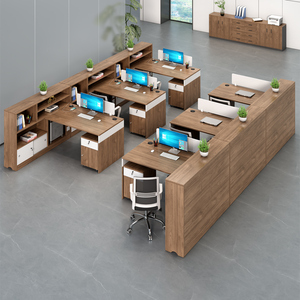 Bureau de direction moderne de luxe convertible et modulaire, extensible, avec panneaux, en bois, prix de gros - Product Image 3