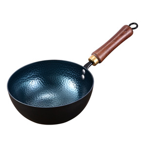 Zhangqiu Iron Wok Small Size <b>Hand</b> Hammered Fish Scale Pattern Uncoated Healthy Cooking Durable Non Rusting Stir Fry Pan - Product Image 2