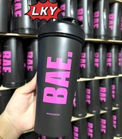 Logo personnalisé en gros sans BPA Fitness en plastique noir transparent Gym Blender Shaker Cup Sports Water Whey Protein Bottle pour salle de sport