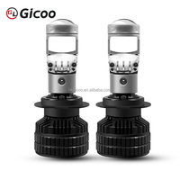 GICOO Mini projecteur LED super lumineux 110W 12V, nouvelle ampoule de phare de voiture, rénovation/amélioration, 6000K, 20000 Lumens, avec ventilateur
