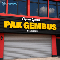 Enseigne en lettres acryliques 3D personnalisée, résistante aux intempéries, avec éclairage LED frontal, pour devanture de magasin