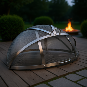 Tapa de Malla Metálica de Acero Inoxidable para Chimenea de Exterior de 30 Pulgadas, Cubierta Protectora de Chispas para Hoguera, Fácil de Abrir, para Patio - Product Image 2
