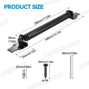 <span class=keywords><strong>Cierre</strong></span> <span class=keywords><strong>de</strong></span> Puerta Automático <span class=keywords><strong>con</strong></span> Resorte Negro, Herraje para Puerta <span class=keywords><strong>con</strong></span> Herramienta Ajustable para Cercas <span class=keywords><strong>de</strong></span> <span class=keywords><strong>Madera</strong></span> y Vinilo, Stock Local en EE. UU. - Product Image 4