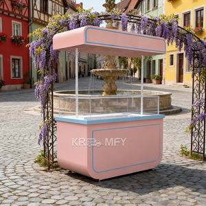 Carrito Móvil de Helados y Gelato Italiano Comercial, Resistente a la Corrosión, de Metal, para la Venta de Comida Rápida en la Playa - Product Image 2