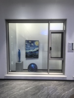 Ventanas Abatibles de Aluminio con Vidrio Templado, Insonorizadas y Aislantes, de Acero Inoxidable, Modernas para Apartamentos